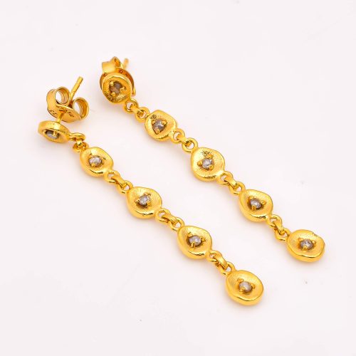 DIAMOND & STONE EARRING