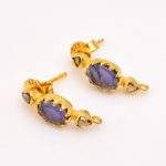 DIAMOND & STONE EARRING
