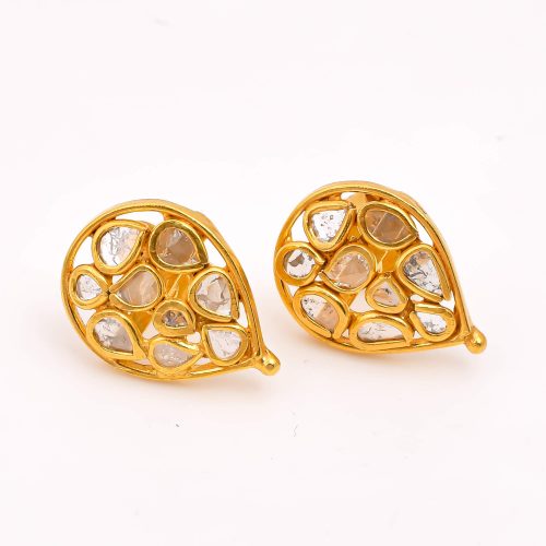 DIAMOND & STONE EARRING