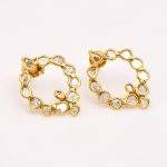 DIAMOND & STONE EARRING