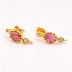 DIAMOND & STONE EARRING