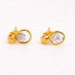 DIAMOND & STONE EARRING