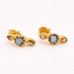 DIAMOND & STONE EARRING