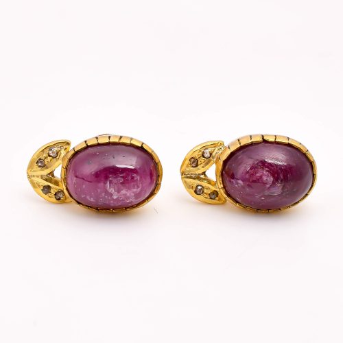 DIAMOND & STONE EARRING