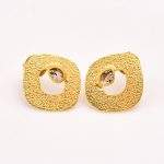 DIAMOND & STONE EARRING