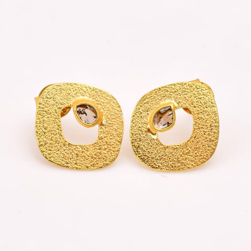 DIAMOND & STONE EARRING