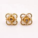 DIAMOND & STONE EARRING