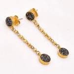 DIAMOND & STONE EARRING