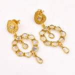DIAMOND & STONE EARRING
