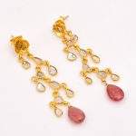 DIAMOND & STONE EARRING