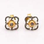 DIAMOND & STONE EARRING