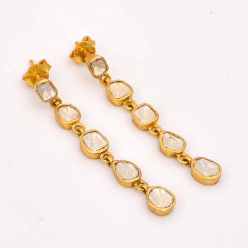 DIAMOND & STONE EARRING