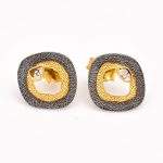 DIAMOND & STONE EARRING