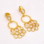 DIAMOND & STONE EARRING
