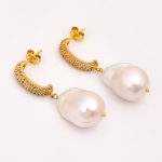 DIAMOND & STONE EARRING