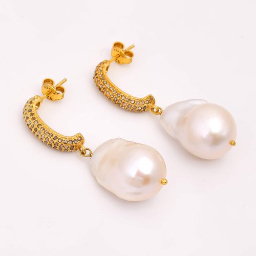 DIAMOND & STONE EARRING