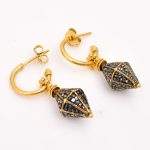DIAMOND & STONE EARRING