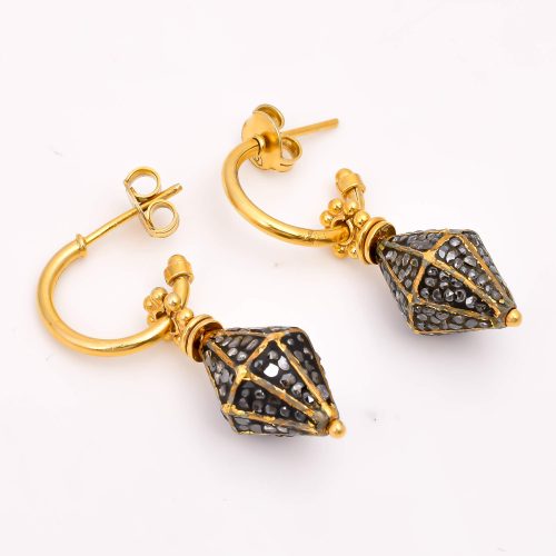 DIAMOND & STONE EARRING