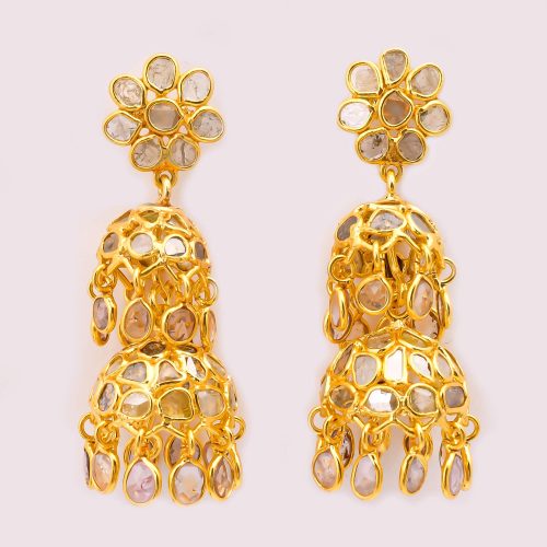 DIAMOND & STONE EARRING