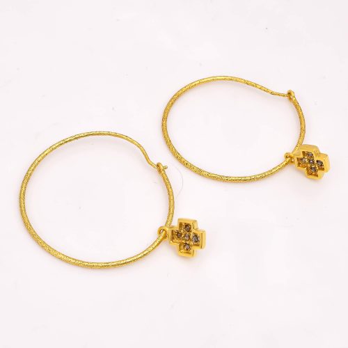 DIAMOND & STONE EARRING