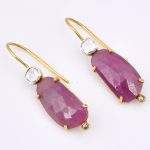 DIAMOND & STONE EARRING