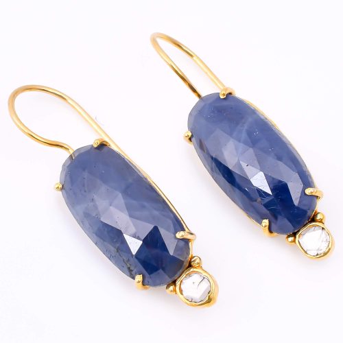 DIAMOND & STONE EARRING