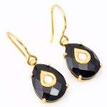 DIAMOND & STONE EARRING