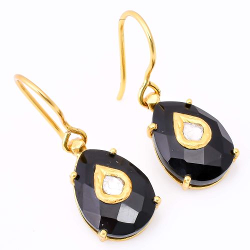 DIAMOND & STONE EARRING