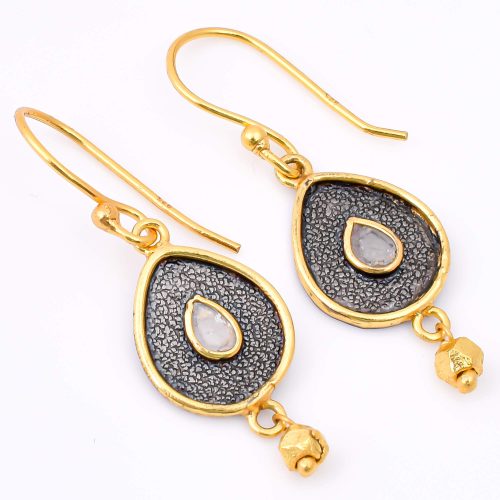 DIAMOND & STONE EARRING