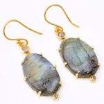 DIAMOND & STONE EARRING