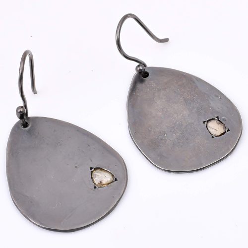 DIAMOND & STONE EARRING