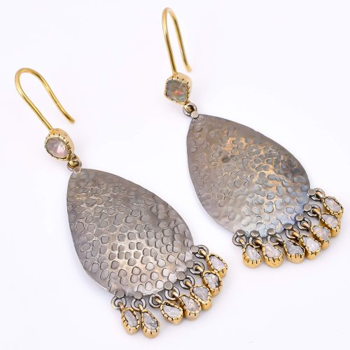 DIAMOND & STONE EARRING