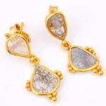 DIAMOND & STONE EARRING