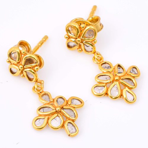 DIAMOND & STONE EARRING