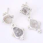 DIAMOND & STONE EARRING