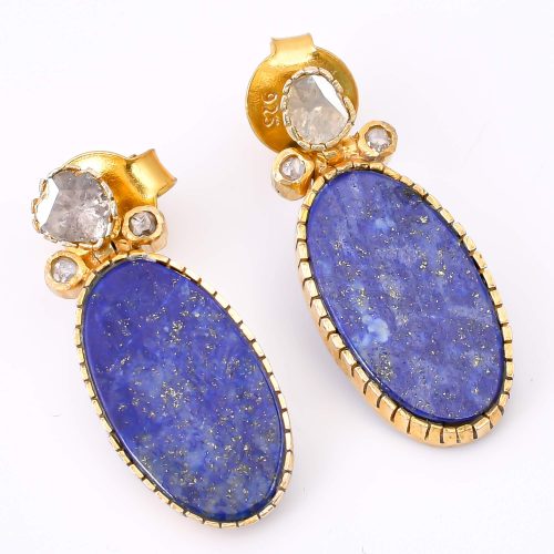 DIAMOND & STONE EARRING
