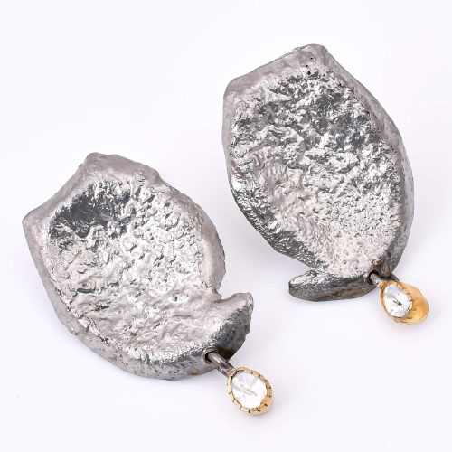 DIAMOND & STONE EARRING