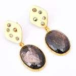 DIAMOND & STONE EARRING