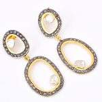 DIAMOND & STONE EARRING