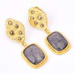 DIAMOND & STONE EARRING
