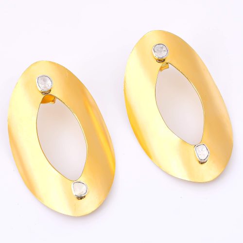 DIAMOND & STONE EARRING