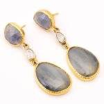 DIAMOND & STONE EARRING