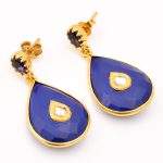 DIAMOND & STONE EARRING