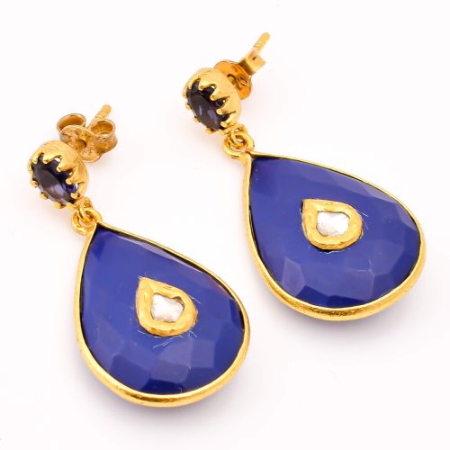 DIAMOND & STONE EARRING