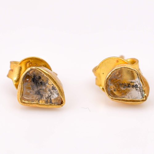 DIAMOND & STONE EARRING