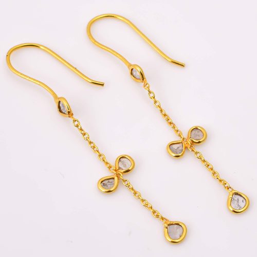 DIAMOND & STONE EARRING