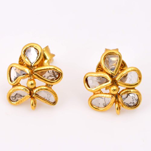 DIAMOND & STONE EARRING