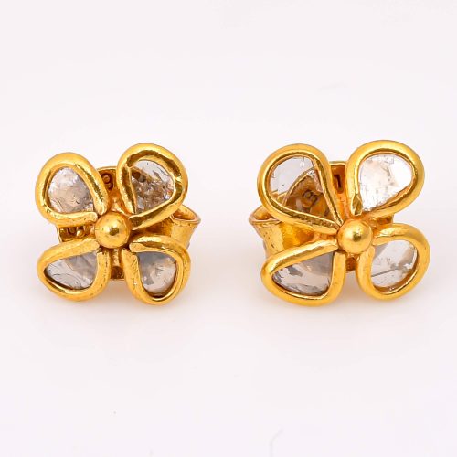 DIAMOND & STONE EARRING