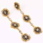 DIAMOND & STONE EARRING
