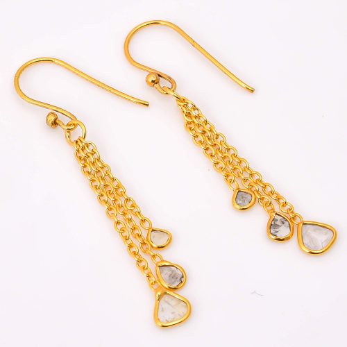 DIAMOND & STONE EARRING